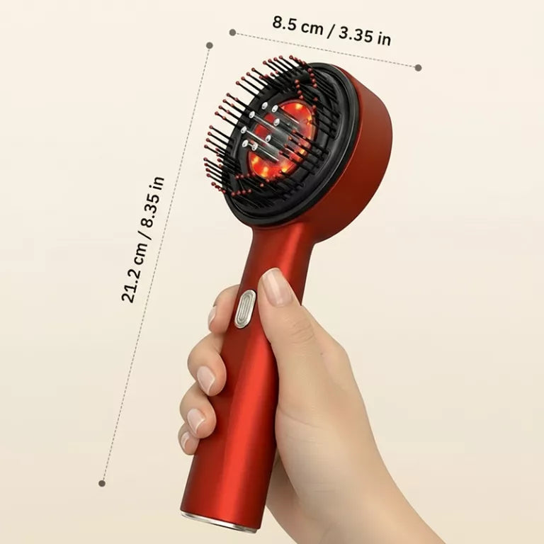 Roodlicht hoofdhuidmassageborstel haargroeikam